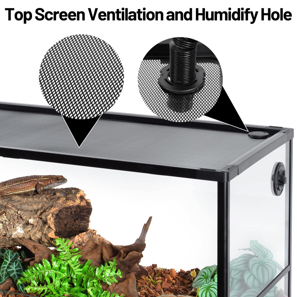 CAVACHEW 67gal terrario, puertas deslizantes para alimentar fácilmente.