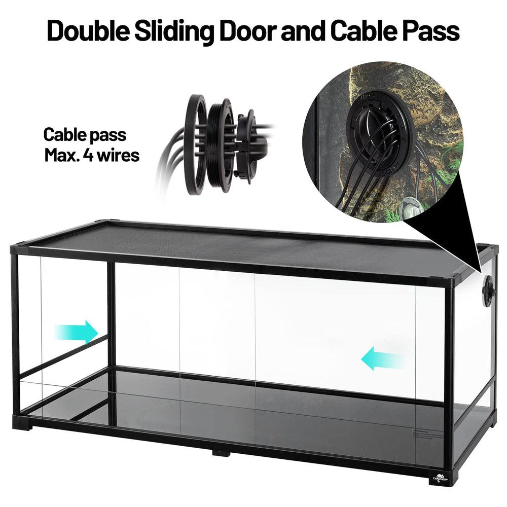 CAVACHEW 67gal terrario, sistema de ventilación para flujo de aire estable.