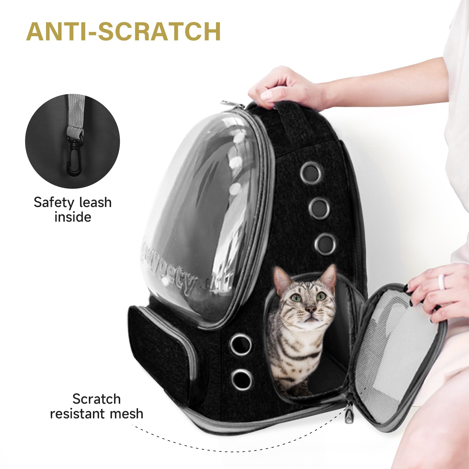 Diseño cuadrado plegable para guardar fácilmente la mochila