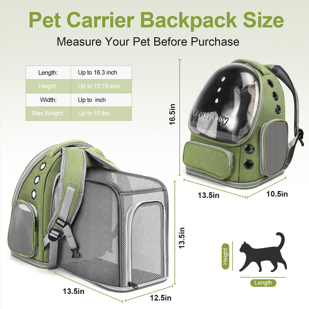 Cawypety Mochila Gato Bolsillos Laterales, espacio para golosinas y accesorios.