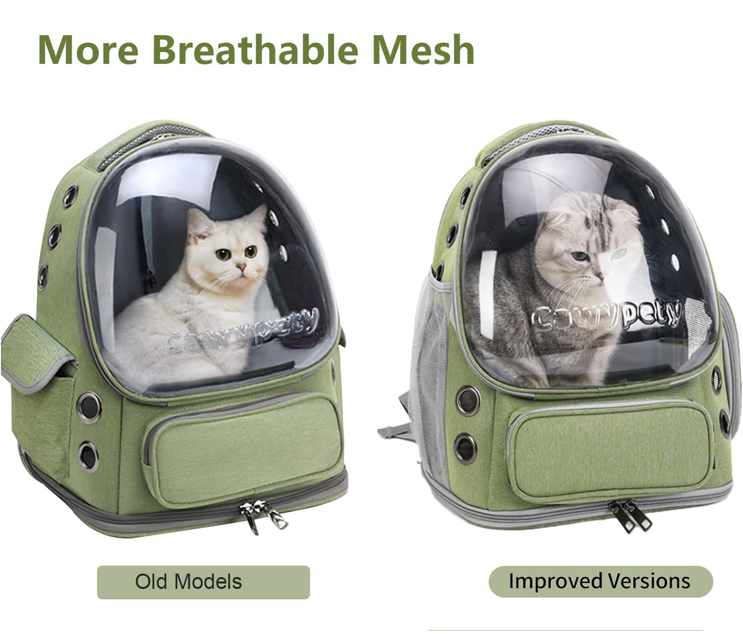 Diseño cuadrado y plegable de la mochila Cawypety para mayor comodidad
