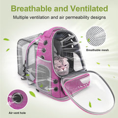 Cawypety mochila para gato con correa acolchada para hombro y uso cómodo.