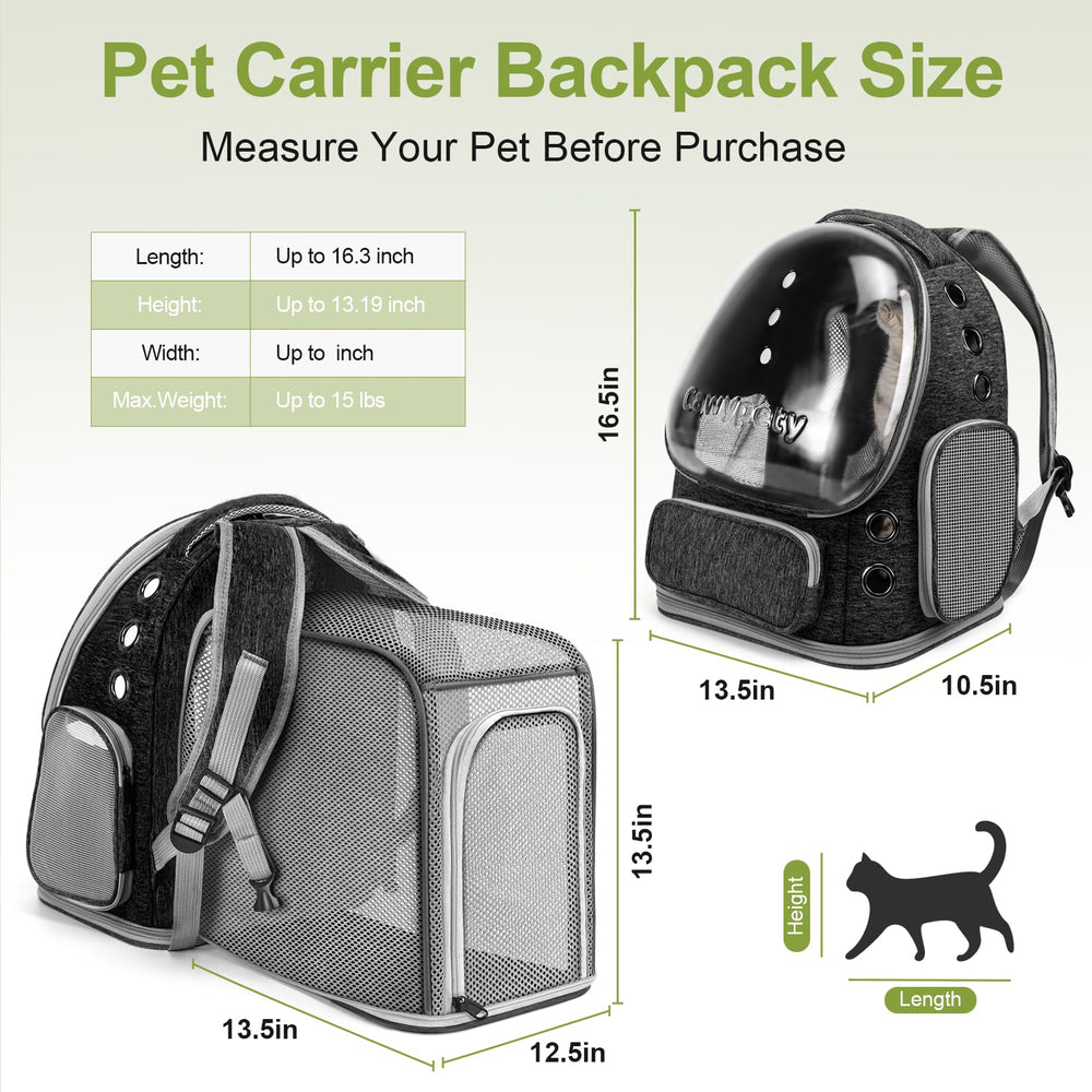 Mochila plegable Cawypety para fácil almacenamiento durante paseos y viajes con mascotas.