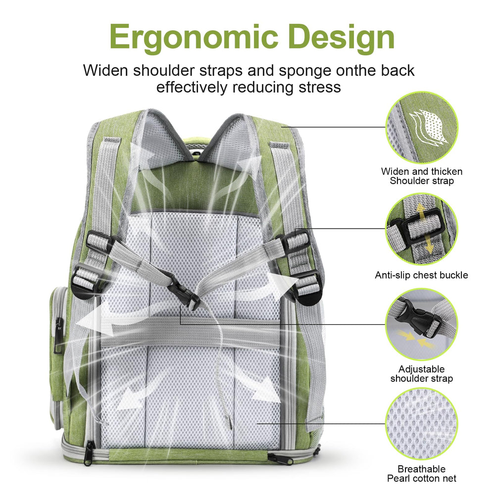 Cawypety Mochila Gato Plegable, diseño compacto para almacenamiento.