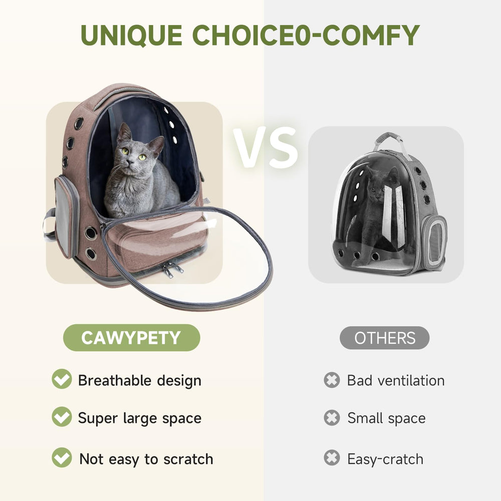 Diseño cuadrado amplio de Cawypety, espacio para moverse.