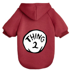 Cayxatiu hoodie para perro, vista frontal con capucha, abrigado