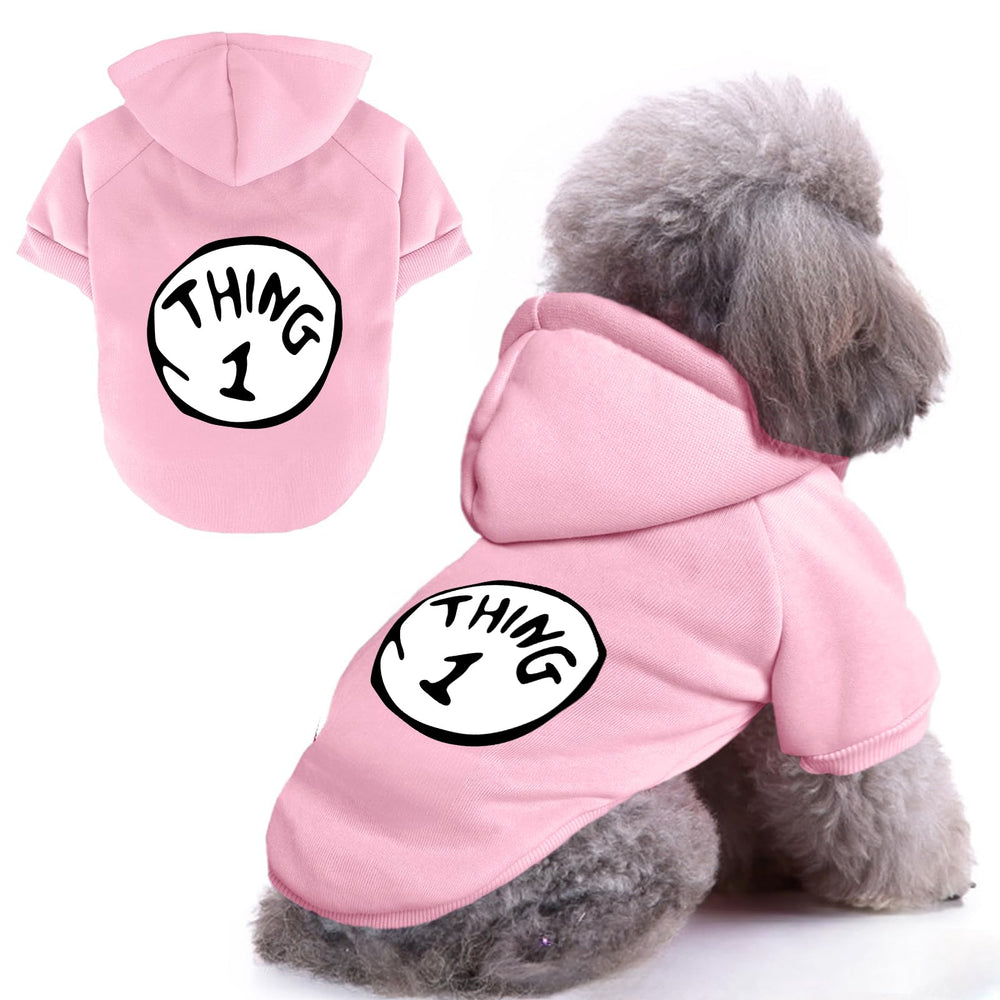 Cayxatiu sudadera para perros con capucha, dorso; mantiene calor ligero en días fríos.