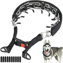 Collar de púas ajustable CBBPET para perros, ideal para entrenamiento controlado.