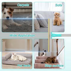 CCOPET mango largo ergonómico facilita limpieza de pelos incrustados.