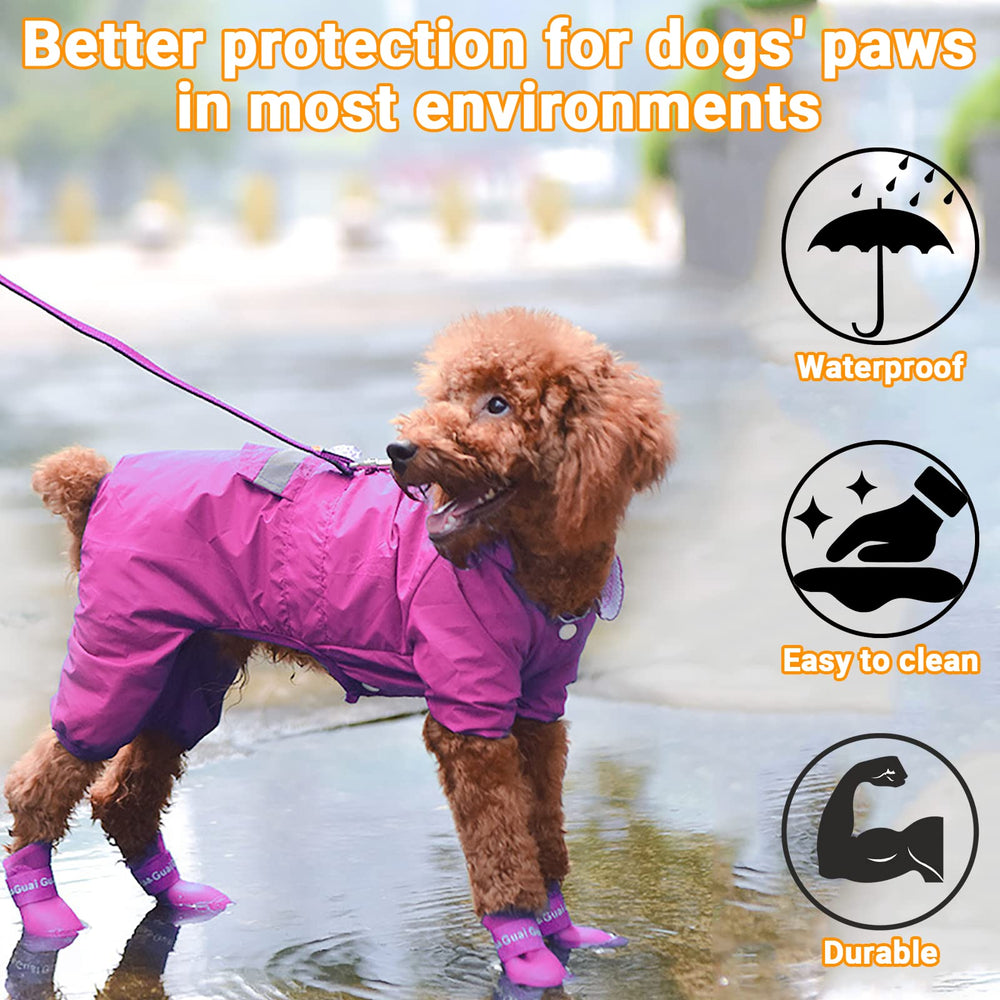 Cdycam botas lluvia para perro, protección contra lluvia y nieve.