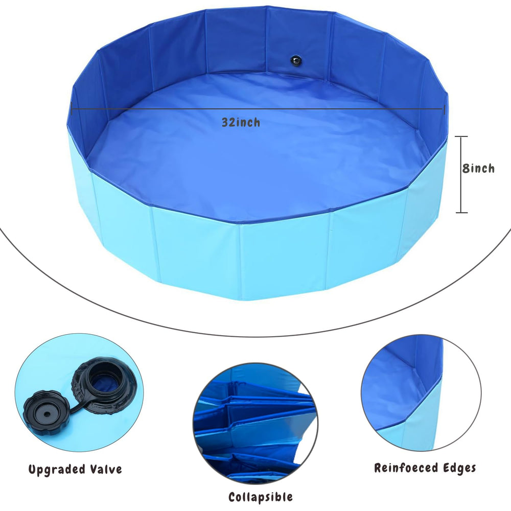 Cdycam piscina para perros PVC resistente, estructura duradera para juego y refrigeración.