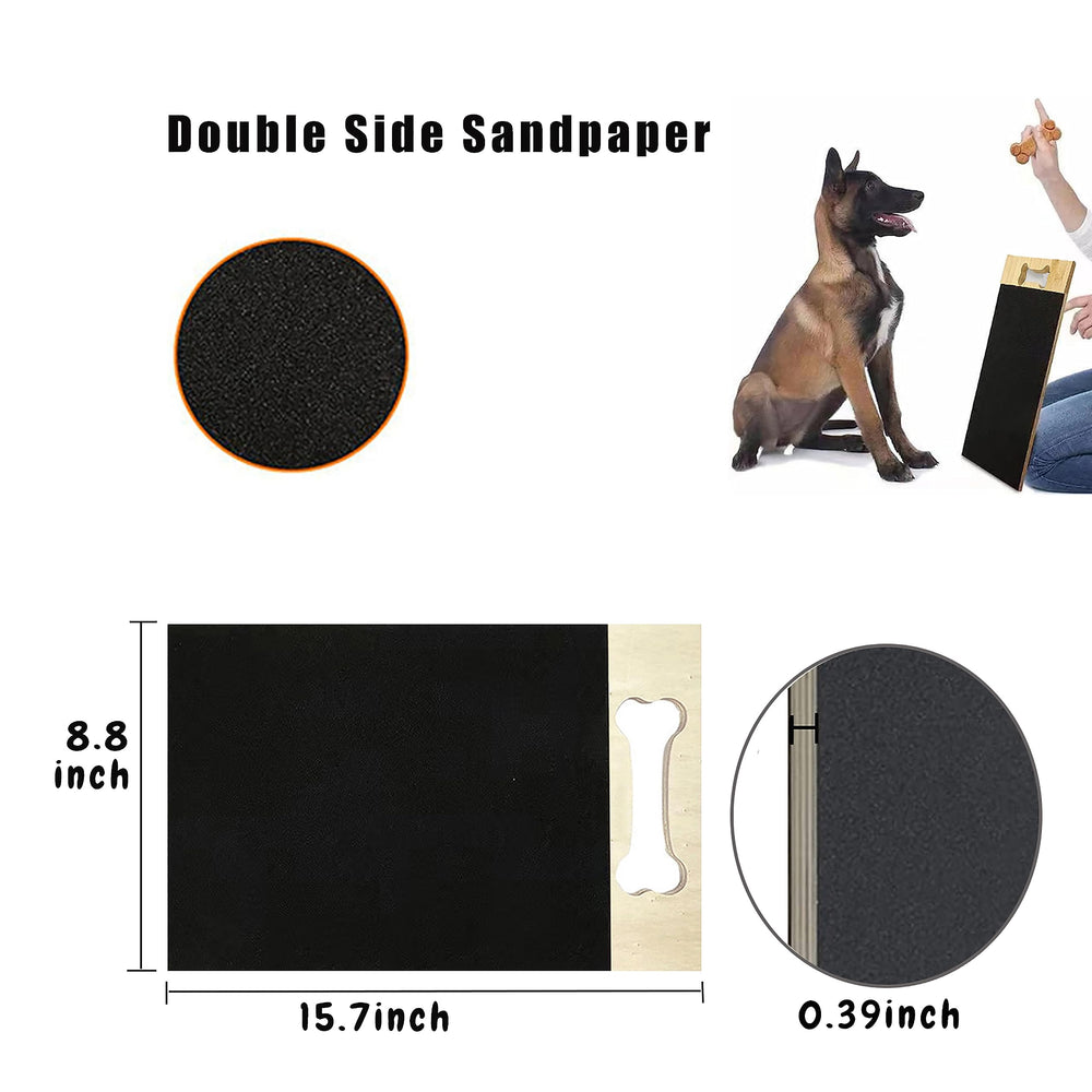 Cdycam tabla rascar-uñas para perros, detalle de grano, ayuda a reducir roces en casa.