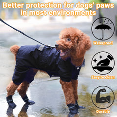 Cdycam zapato para perro, cinta velcro para ajuste rápido y seguro.