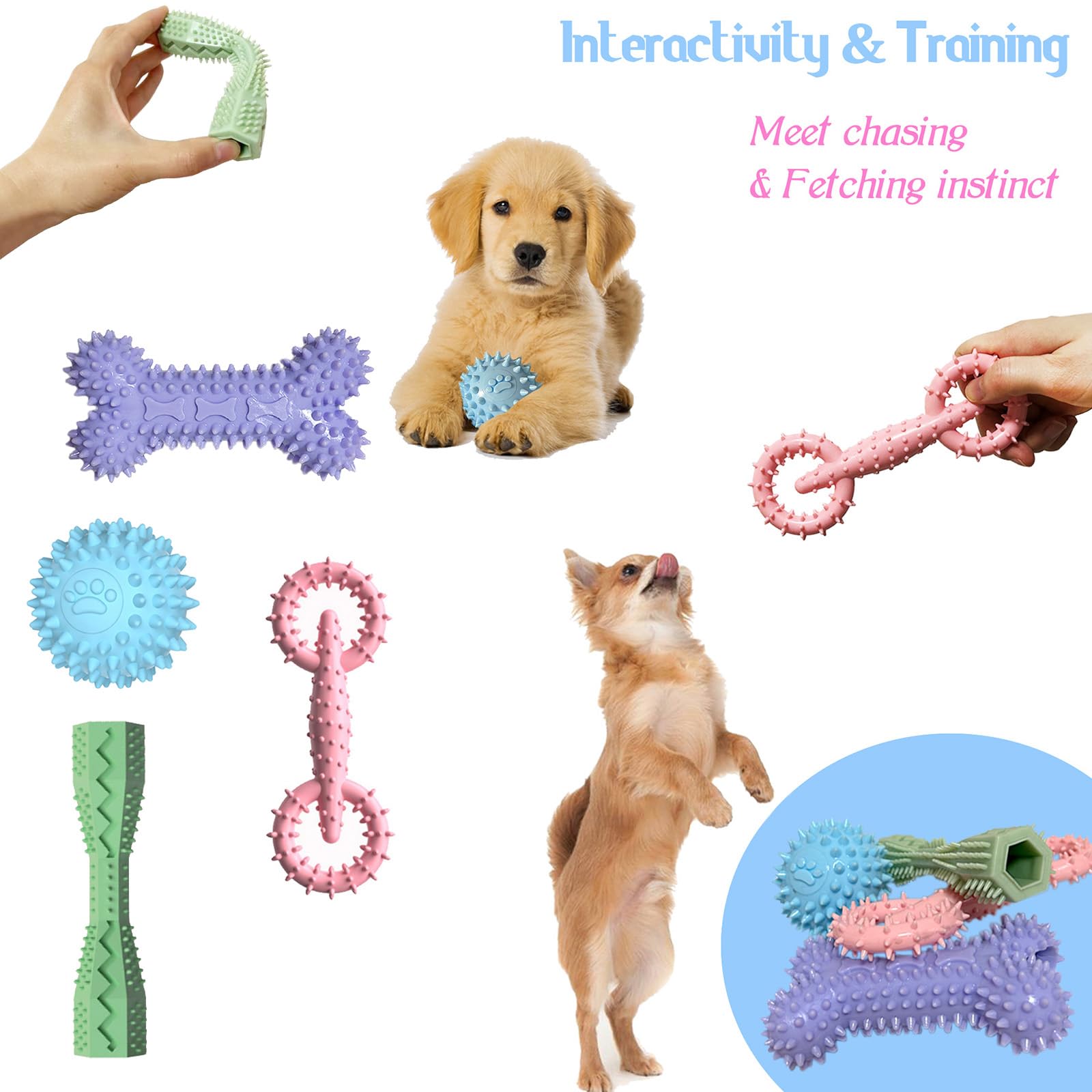 Cdyzqikm: juguete duradero para cachorros en mordidas.