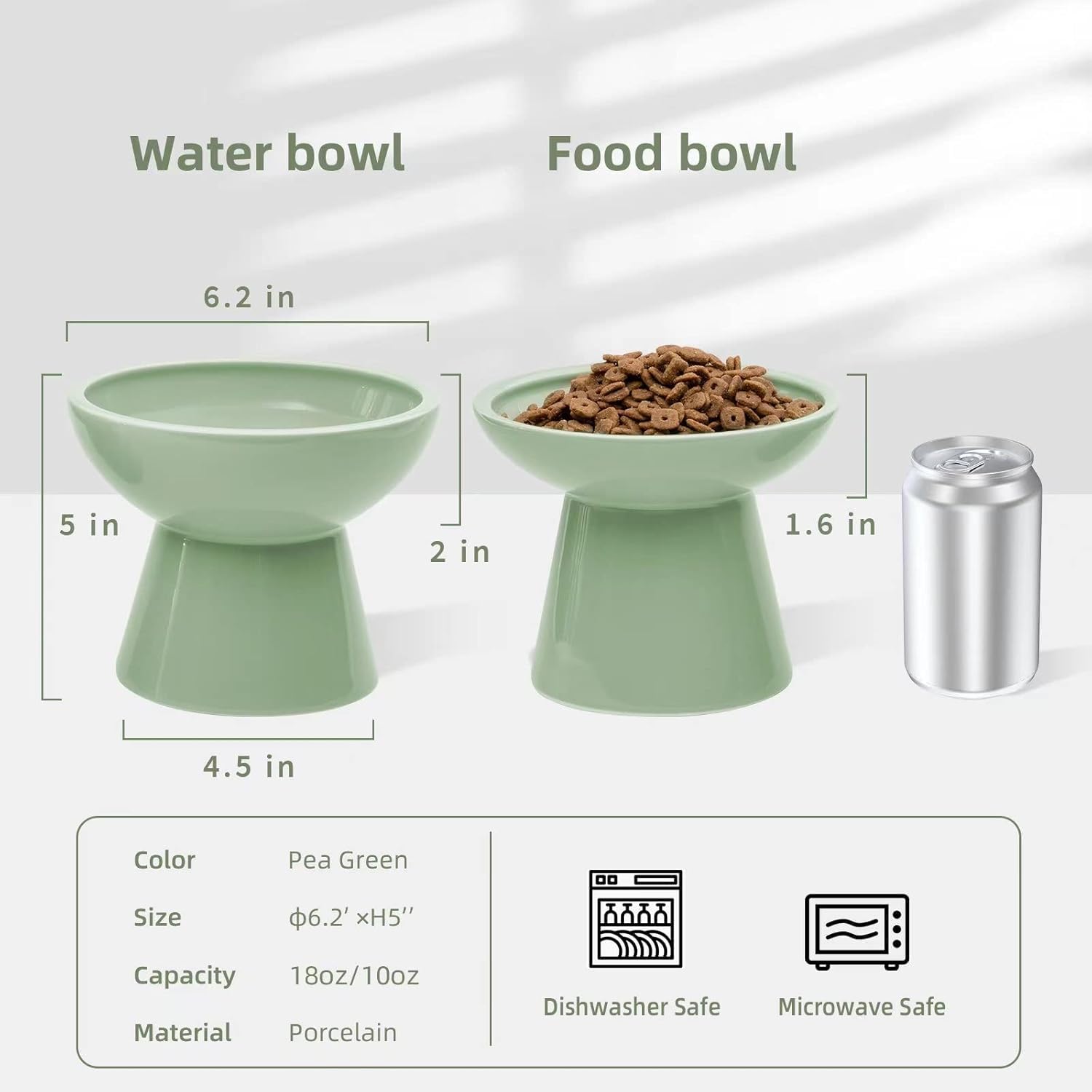 CEEFU 2 tazones cerámicos para comida y agua, diseño ergonómico