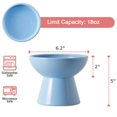 CEEFU bol elevado cerámico, ergonomía 5 pulgadas, mejora la postura al comer.