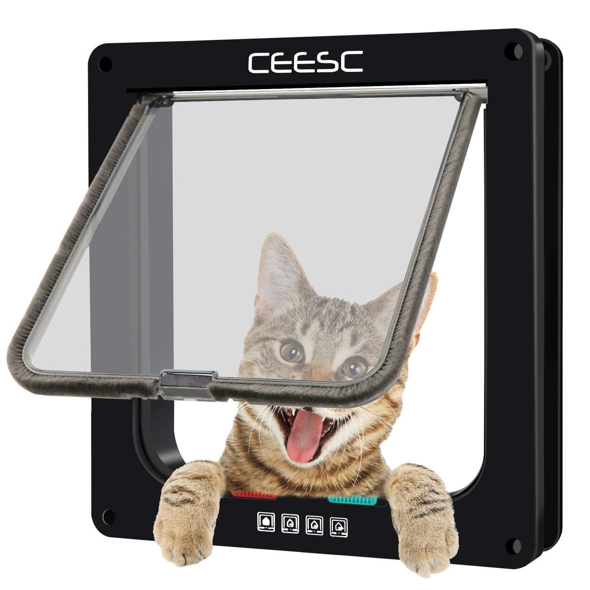CEESC puerta gato imantada 4 modos: control flexible de acceso