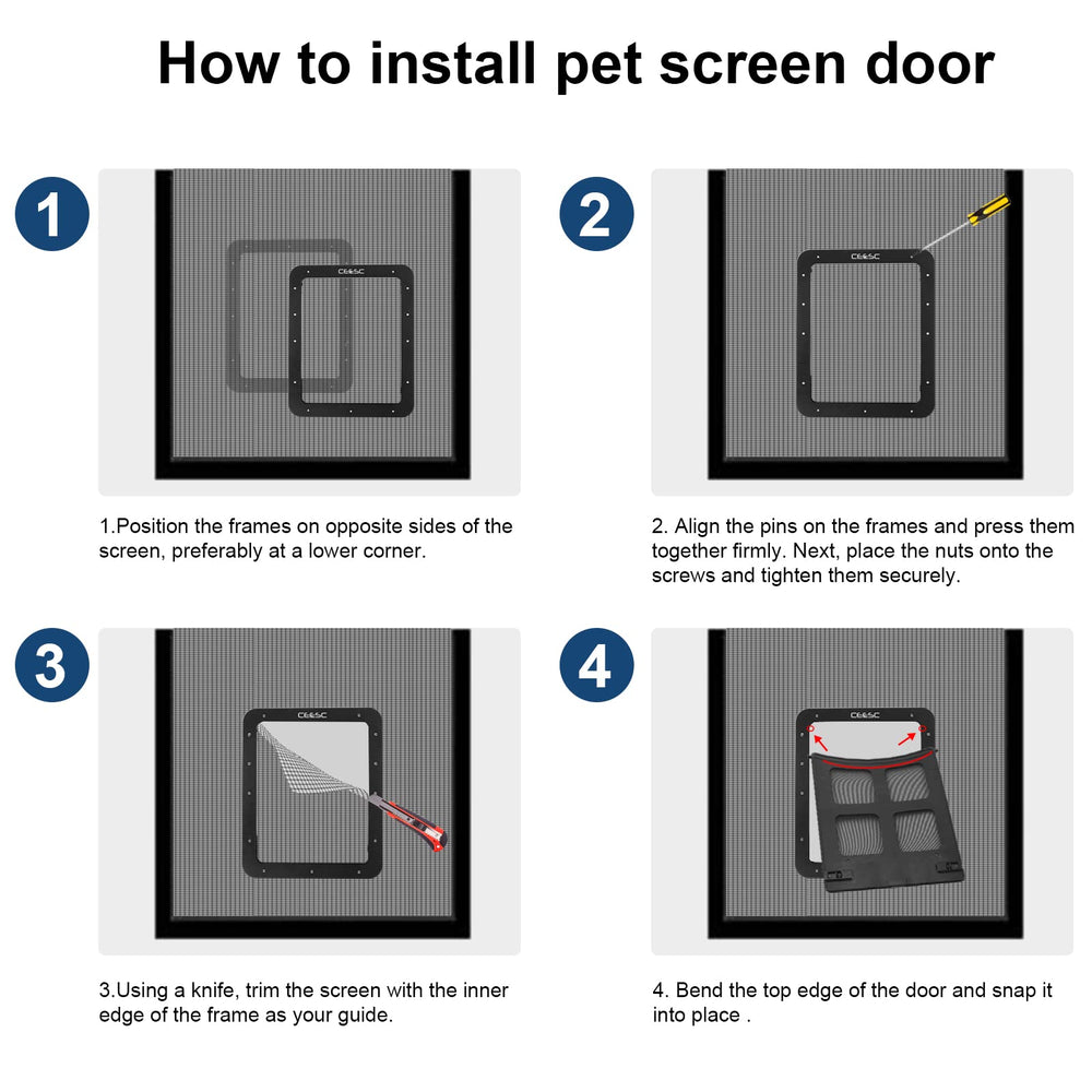 CEESC puerta de pantalla para perros, ofrece control de acceso cómodo.