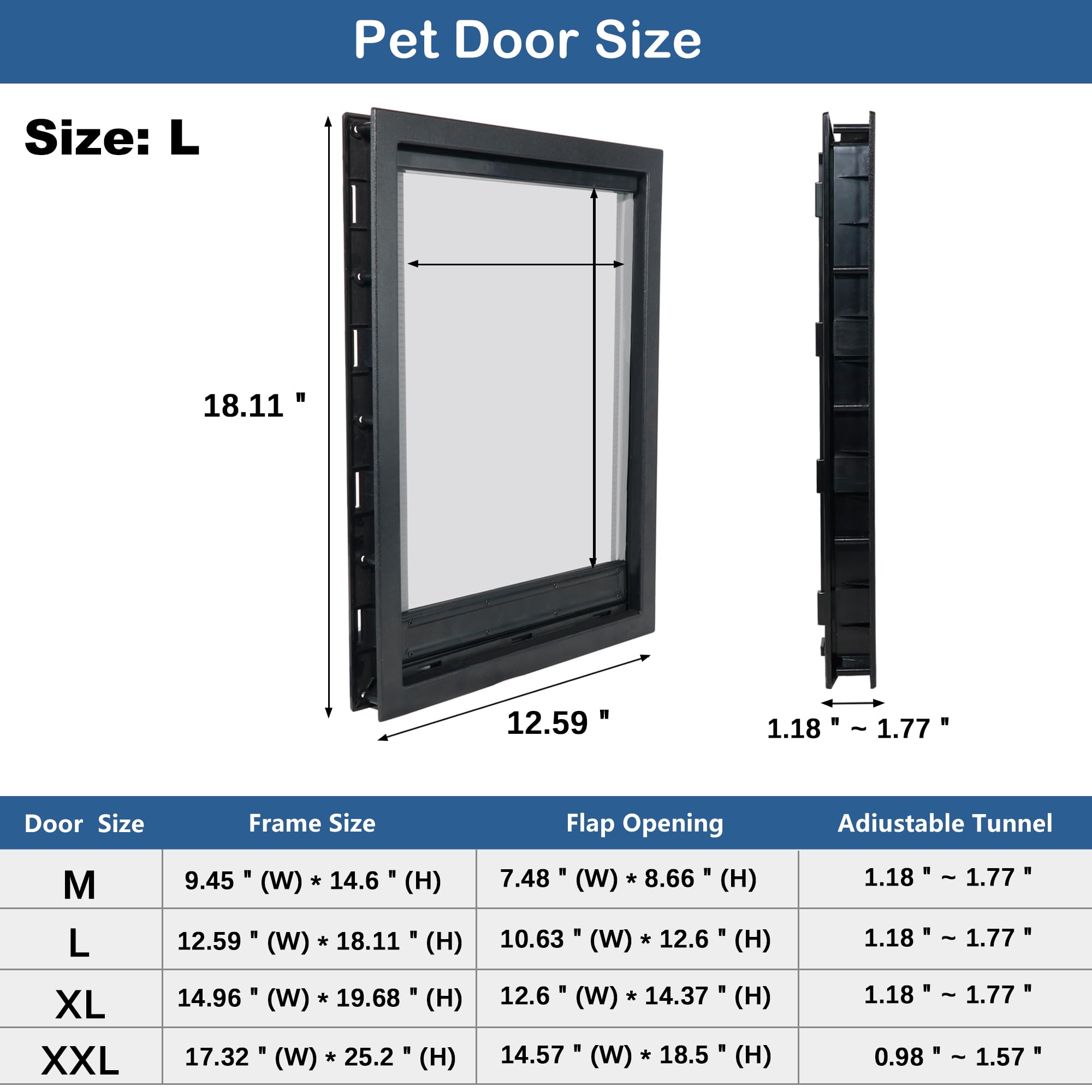 CEESC puerta para perros de tamaño L, ideal para razas pequeñas y medianas.