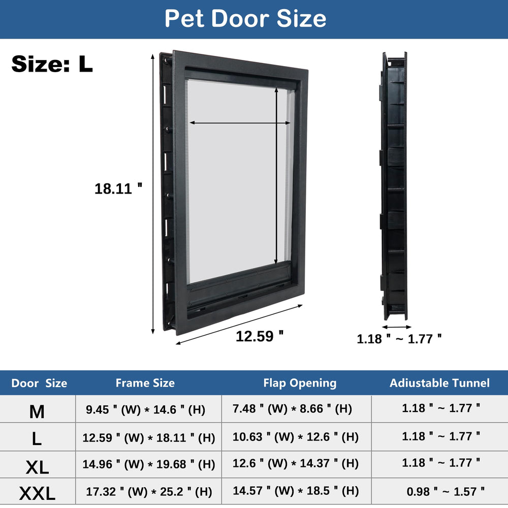 CEESC puerta para perros de tamaño L, ideal para razas pequeñas y medianas.