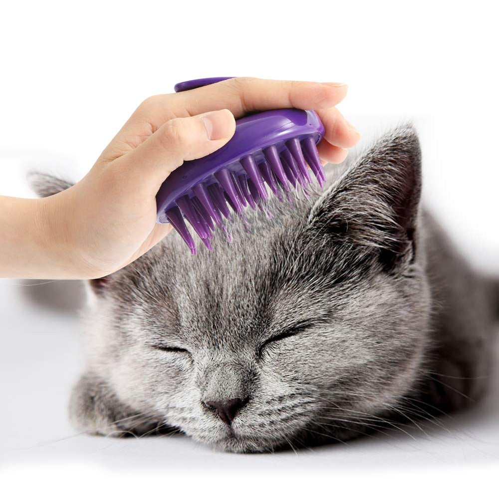 CeleMoon cepillo para gatos con puntas de silicona suaves, masaje calmante para la piel.