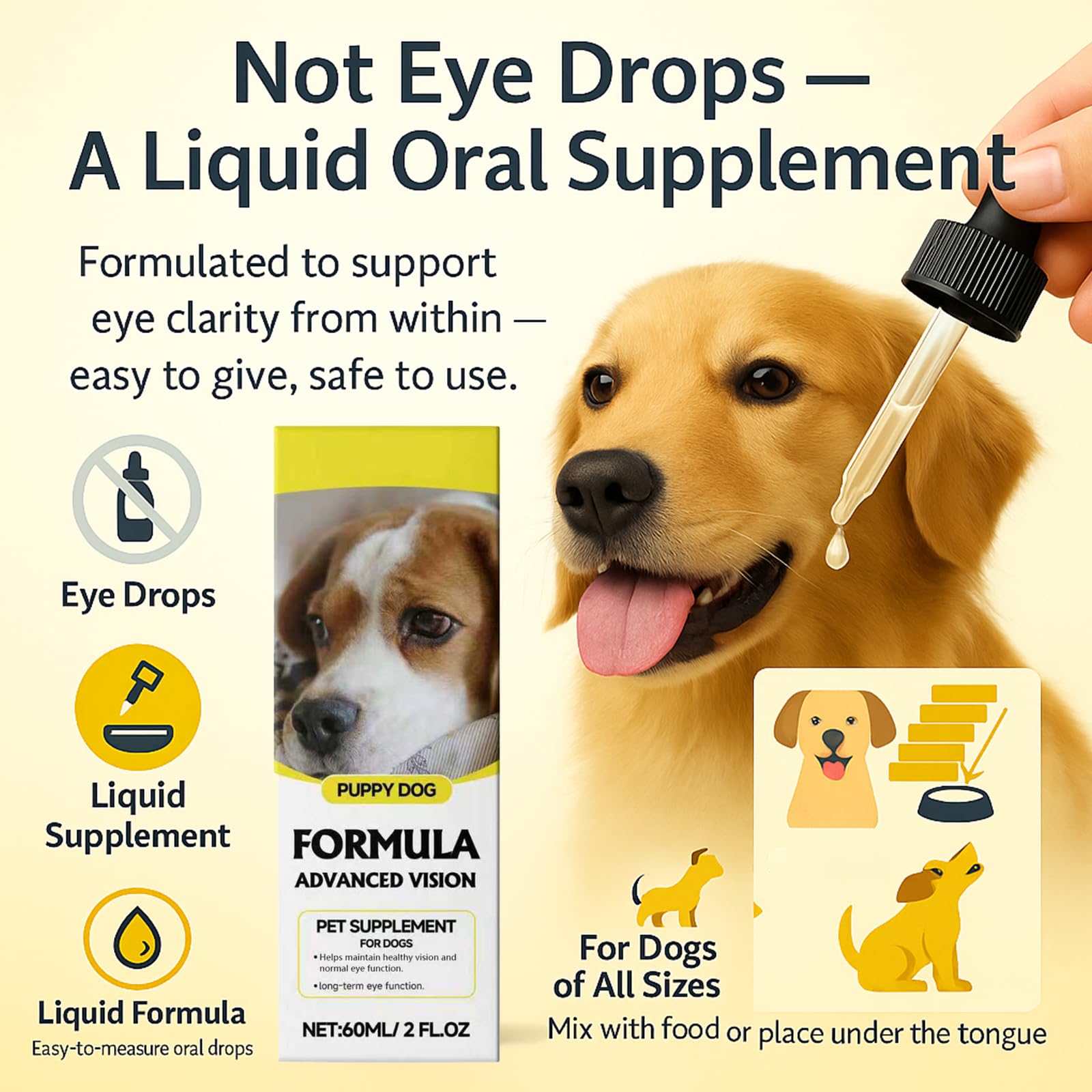 Cemenrete cuidado ocular para perros: apoyo suave para ojos cansados.