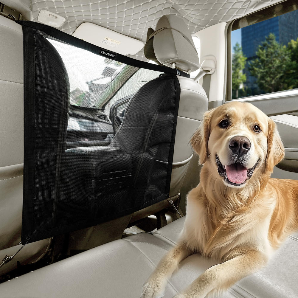 Cemzenfix barrera para perro en coche, malla robusta, seguridad mejorada
