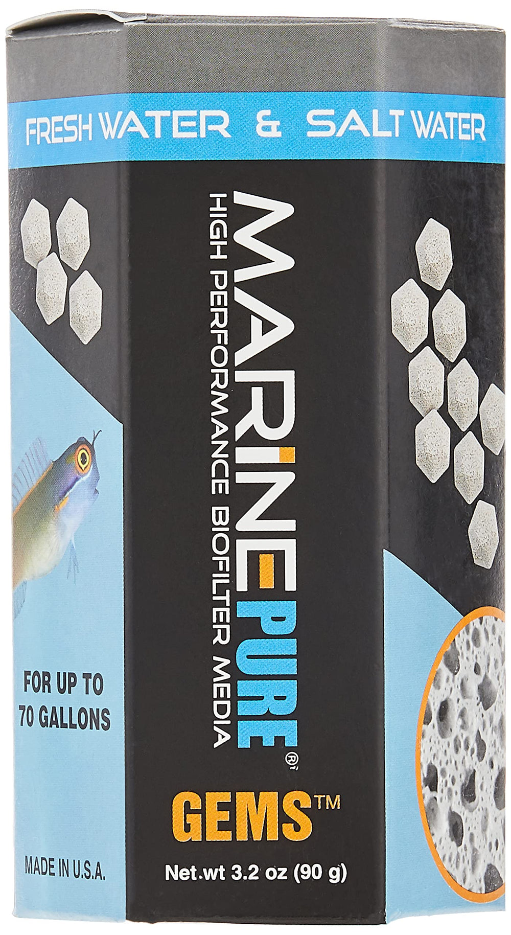 CerMedia MarinePure gemas biofiltro frontal, gran superficie para mayor filtración biológica en acuario.