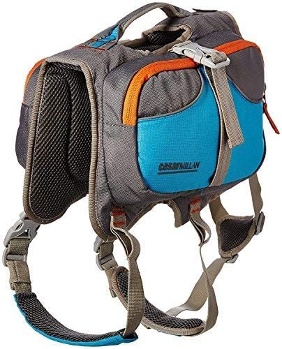 Mochila Cesar Millan para perro pequeña, bolsillos útiles para accesorios y golosinas.