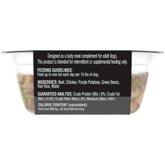 CESAR SIMPLY CRAFTED ingredientes carne vaca y pollo, sabor carnoso.