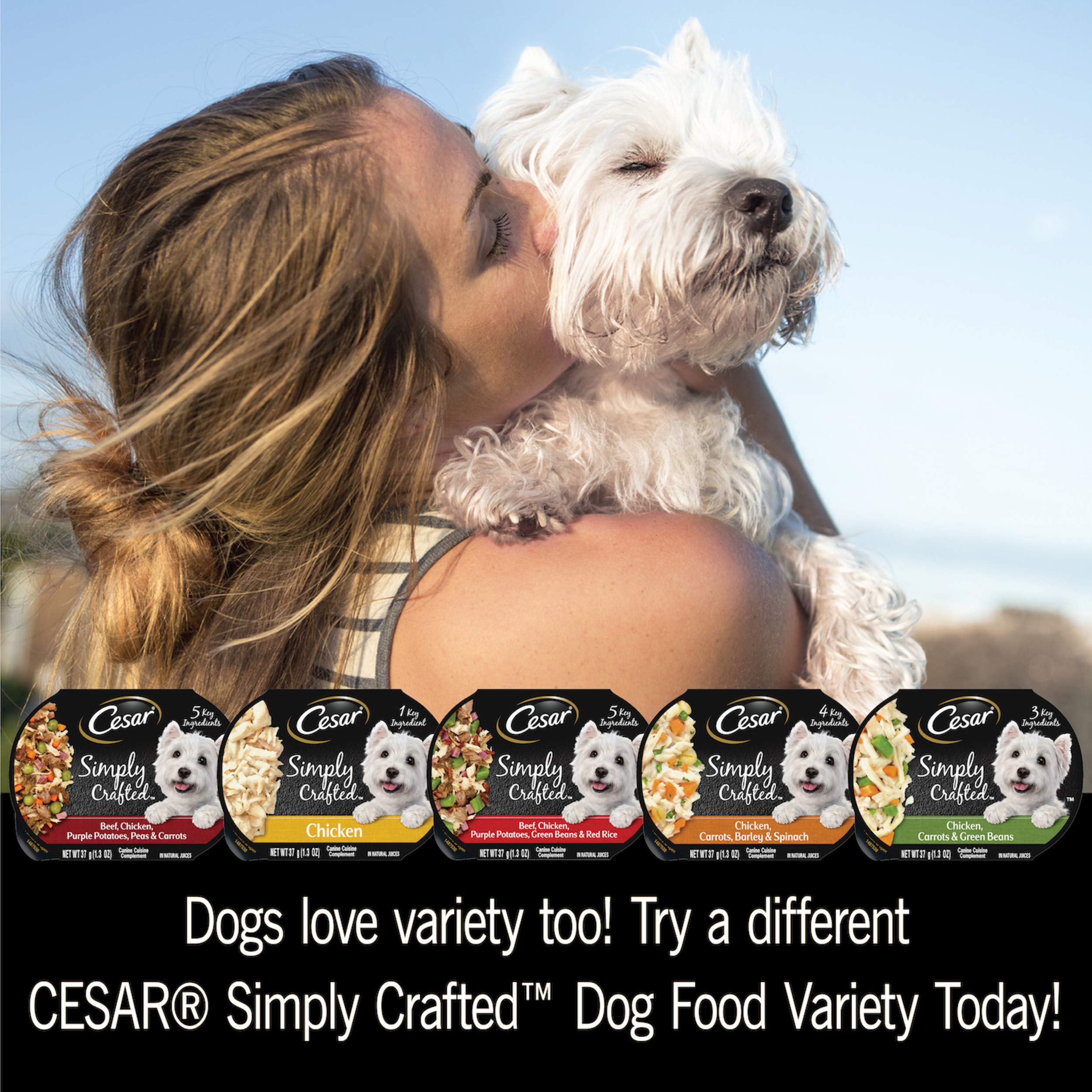 CESAR SIMPLY CRAFTED snack saludable para perros de todas las edades.