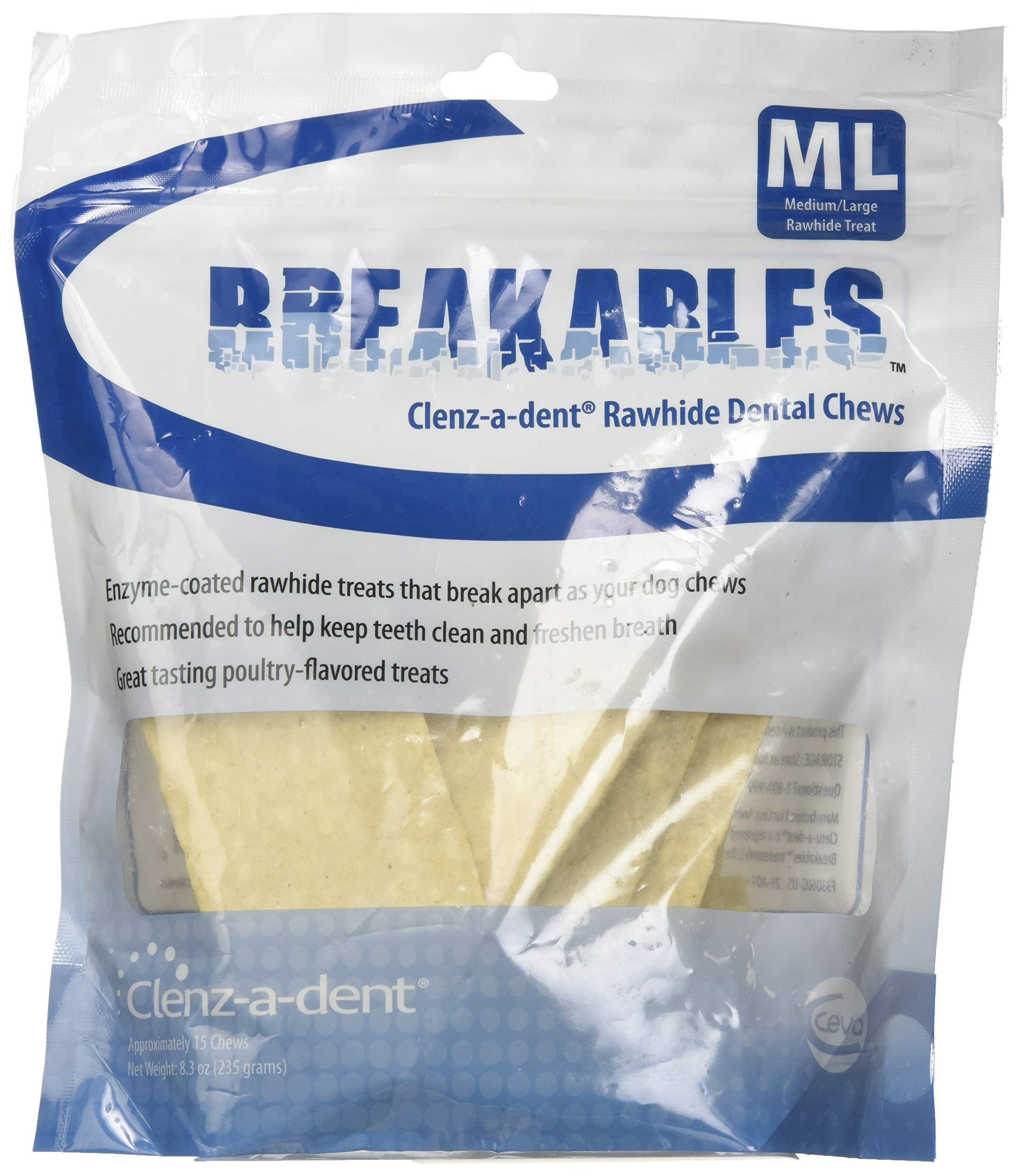 Ceva Breakables Clenz-A-Dent empaque para perros de 11 a 50 lb, fácil de usar