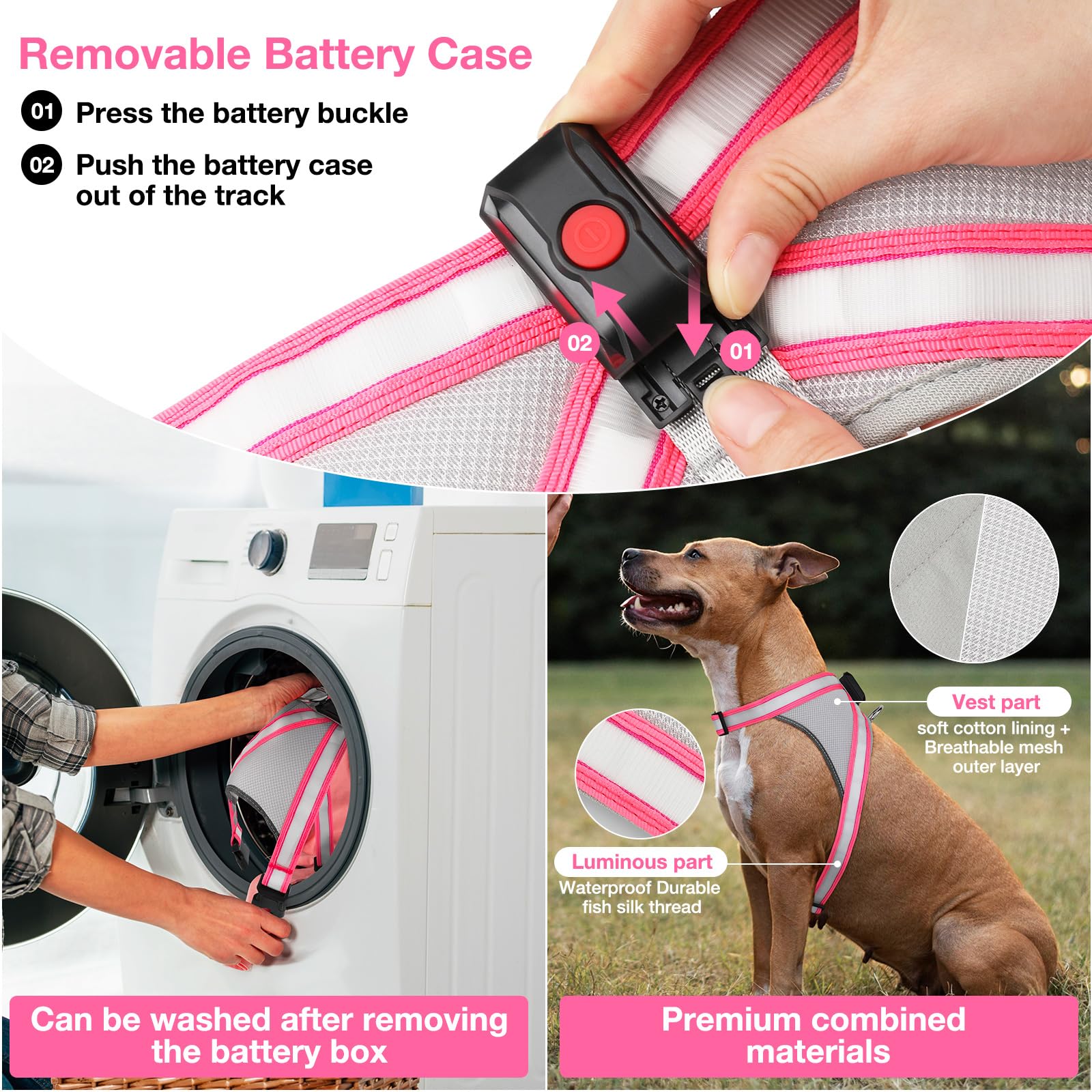 ChalkLit arnés con carga USB, batería de larga duración para salidas.