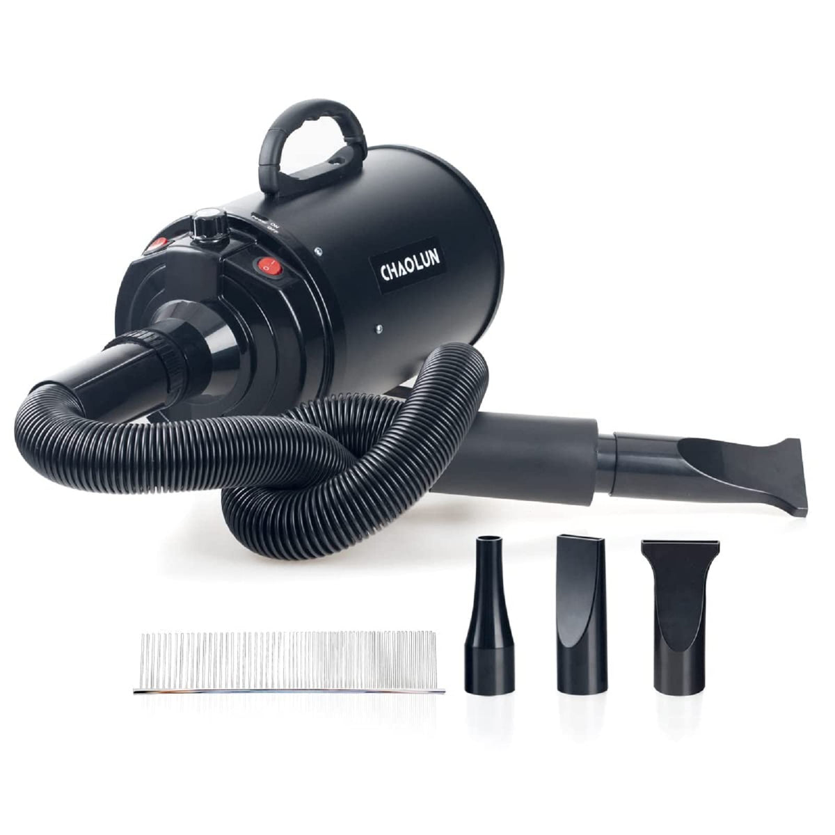 Chaolun secador para perros: potencia de 2400W para un secado rápido y eficiente.