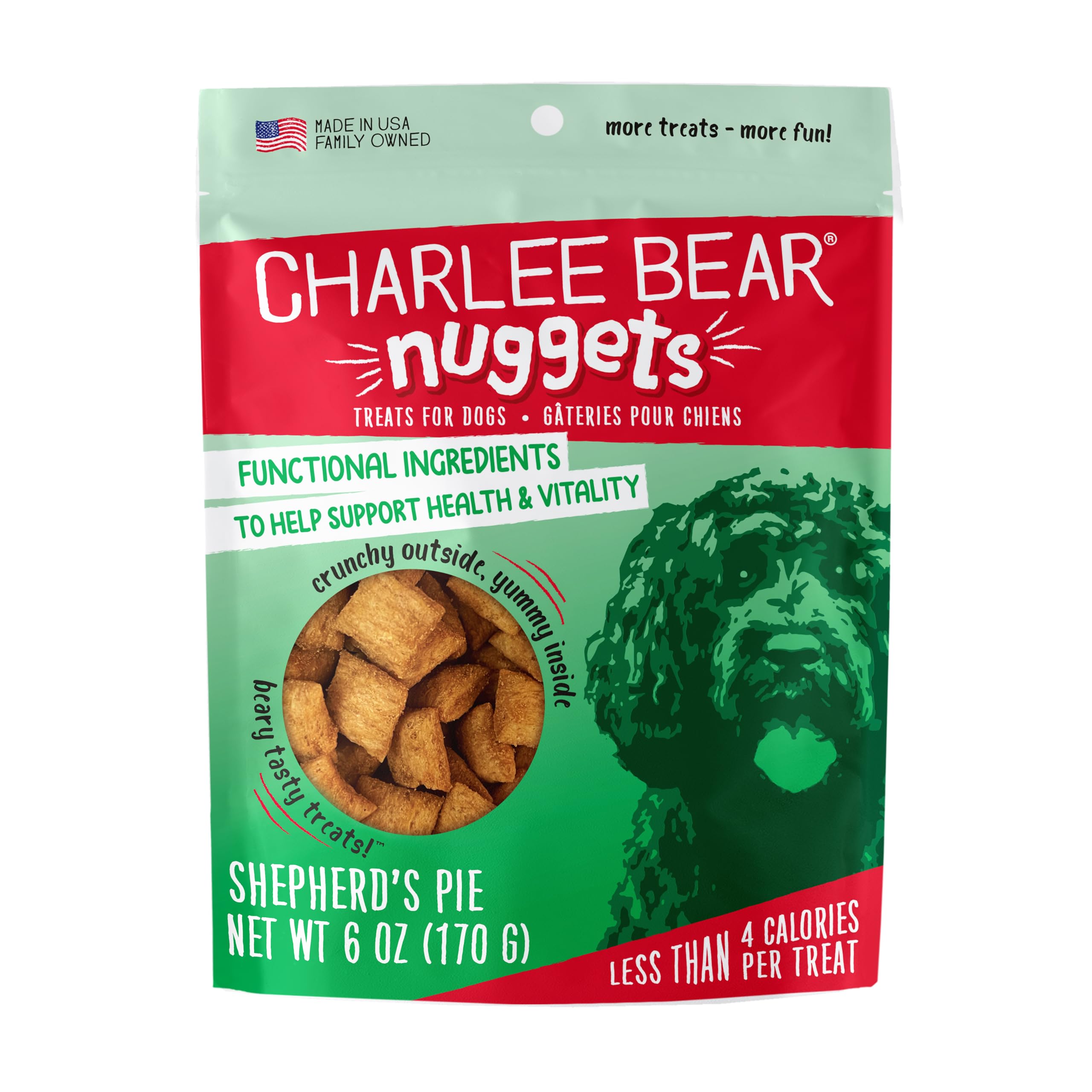 Charlee Bear Nuggets muestra la textura crujiente y suave para premiar.