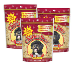 Charlee Bear Original Crunch Higado de Res, bolsa de tres, ideal para entrenamiento