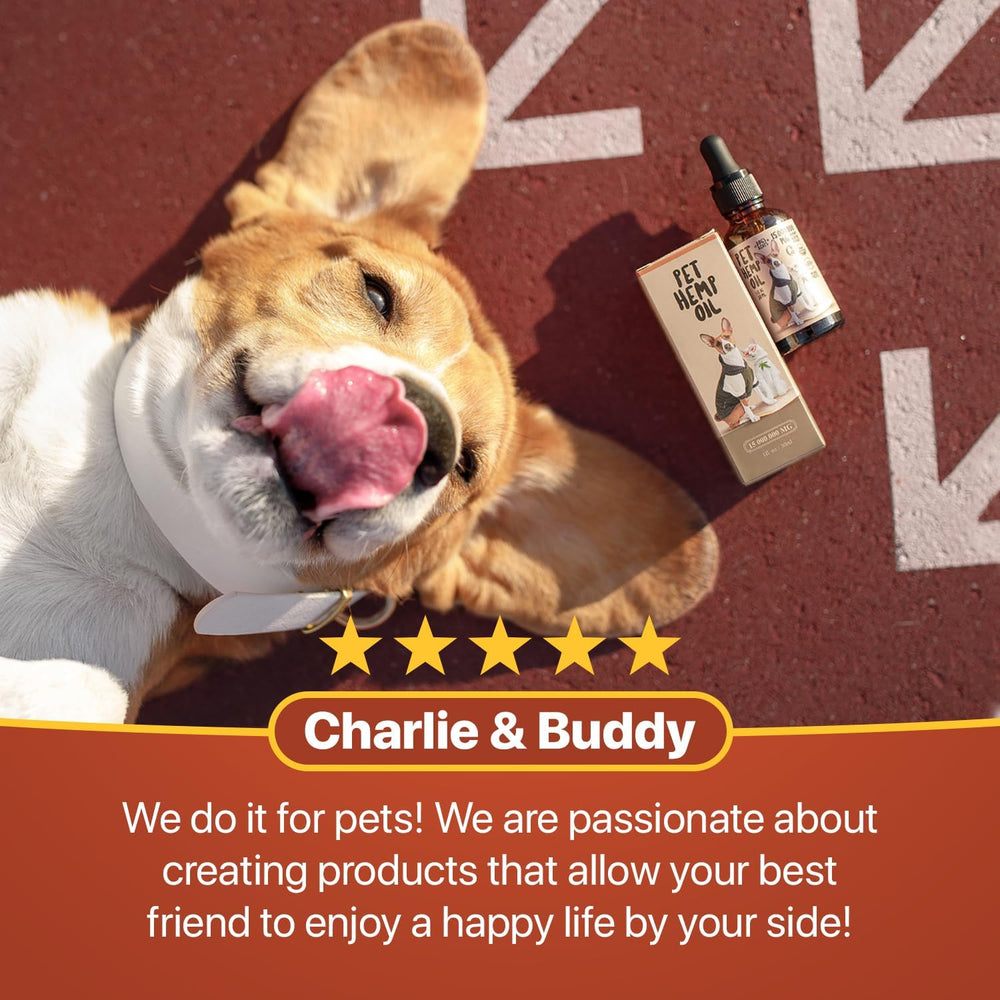 CHARLIE & BUDDY Pelaje brillante y piel saludable gracias al aceite de cáñamo.