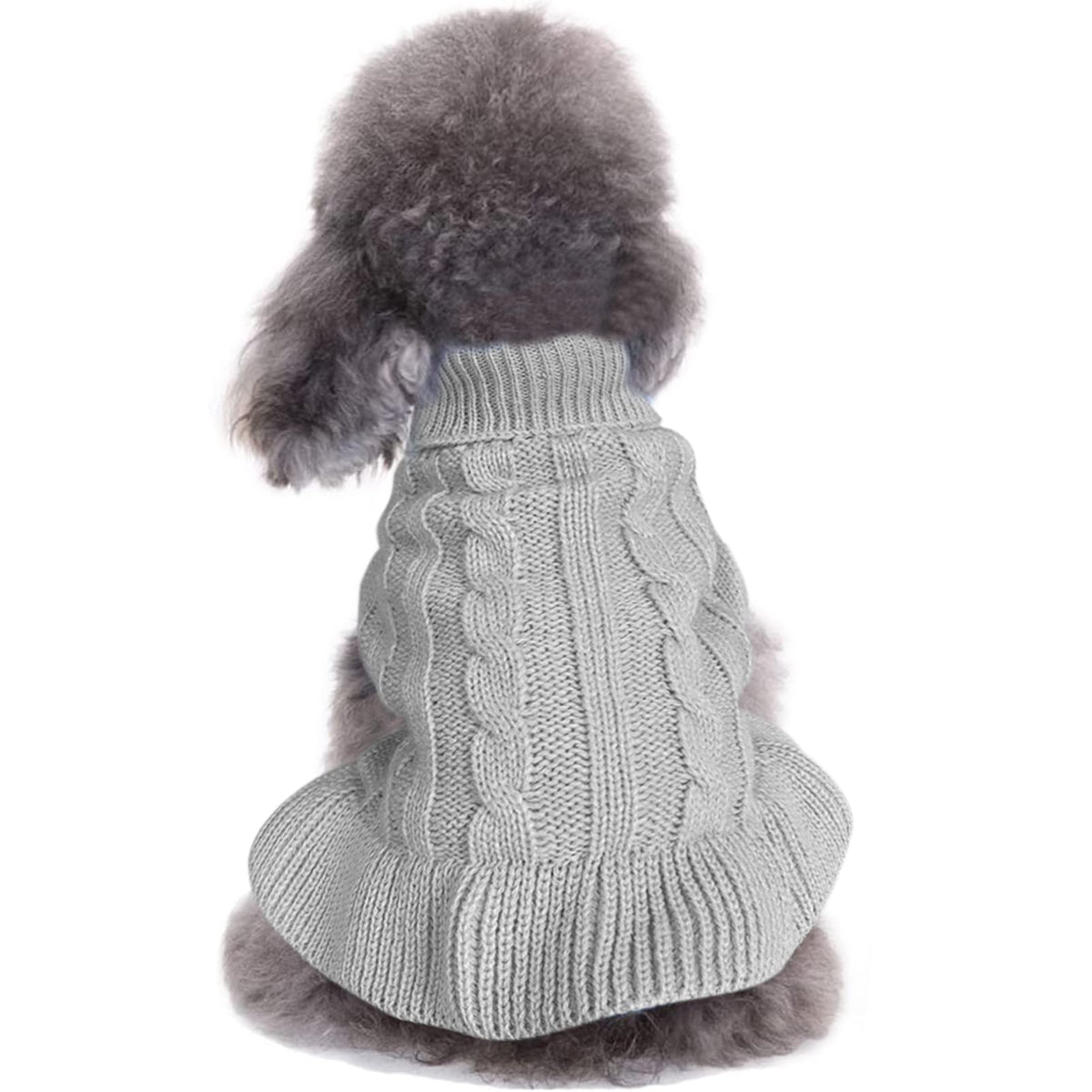 CHBORCHICEN sudadera para perro pequeño, tejido gris, confort suave.