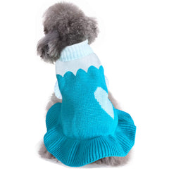 CHBORCHICEN suéter para perros, visión general en azul cielo, mantiene a tu mascota abrigada.