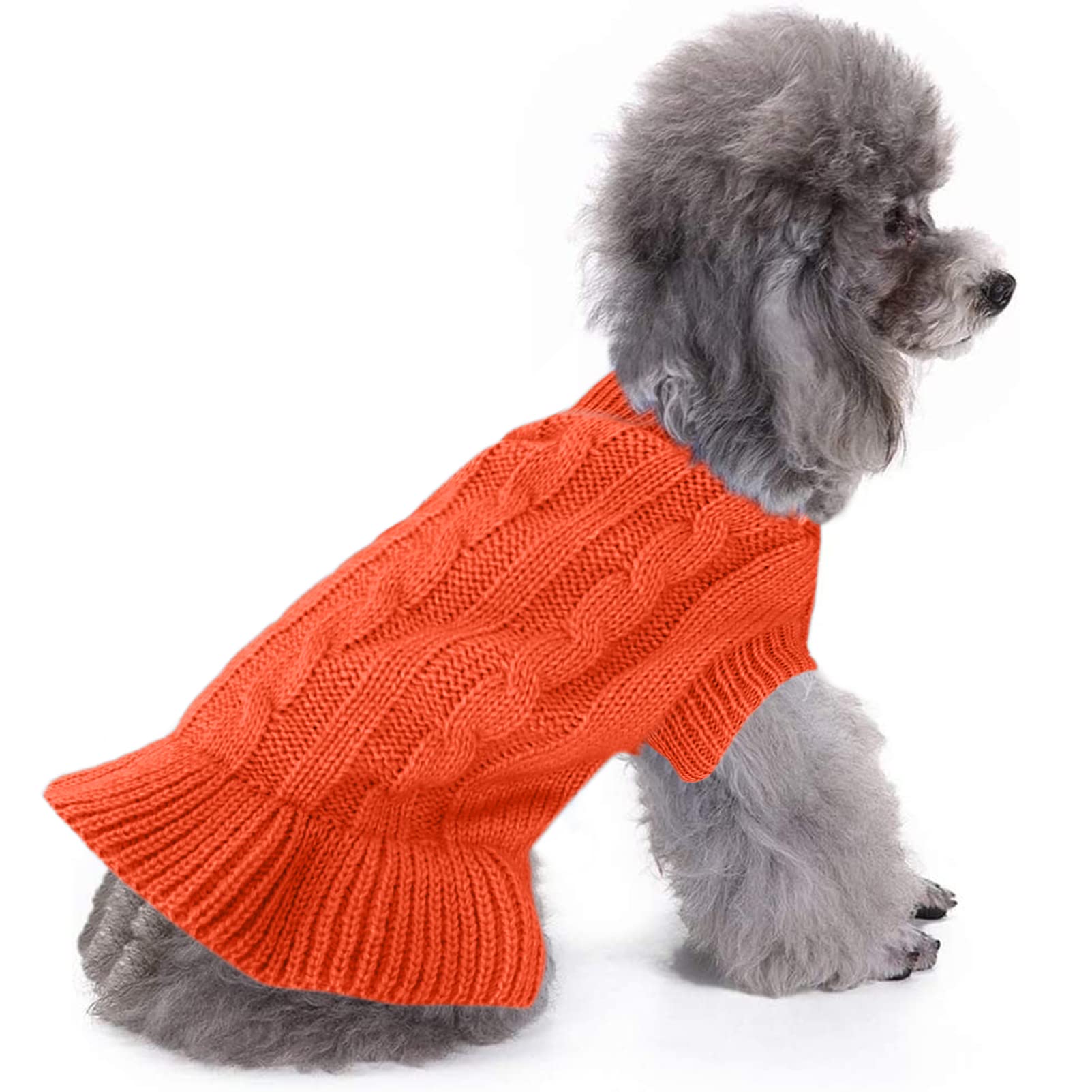 CHBORCHICEN suéter para perro pequeño, vista trasera; estilo clásico y cálido.