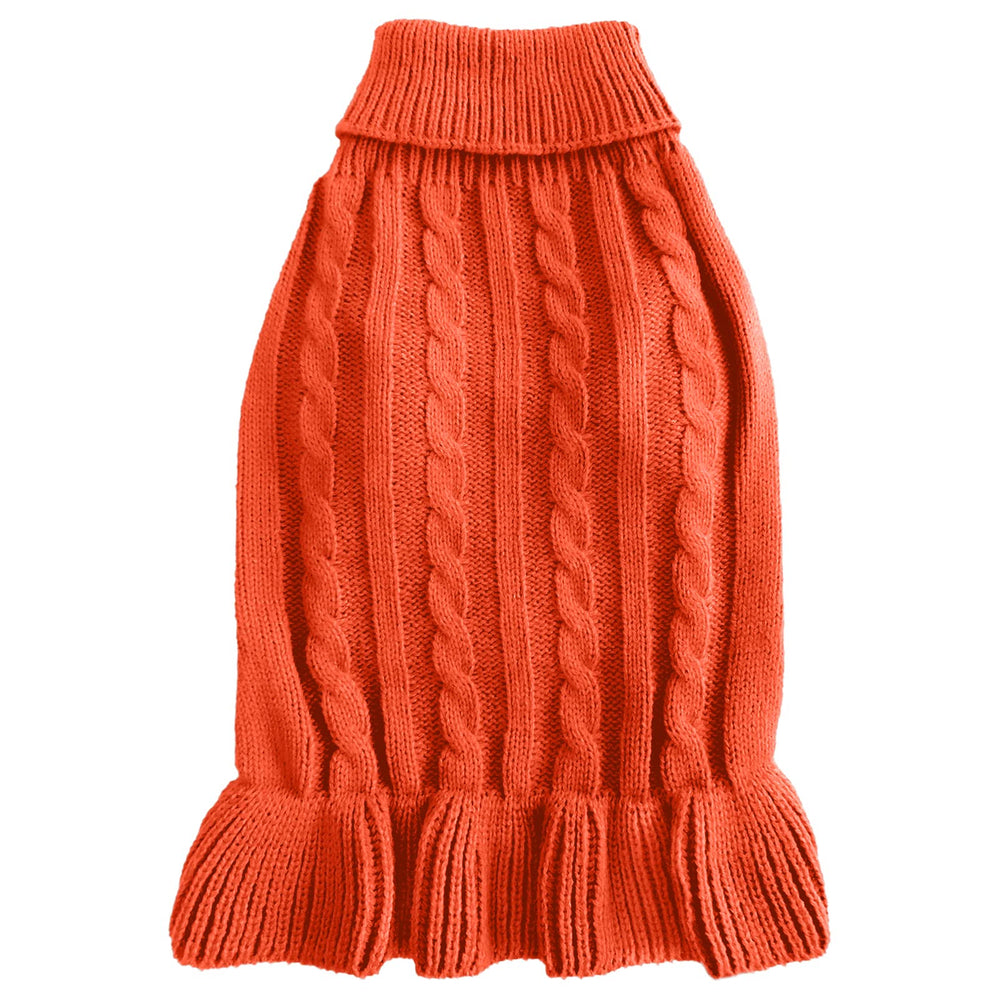 CHBORCHICEN suéter para perro tamaño L, color naranja; ideal para salidas.