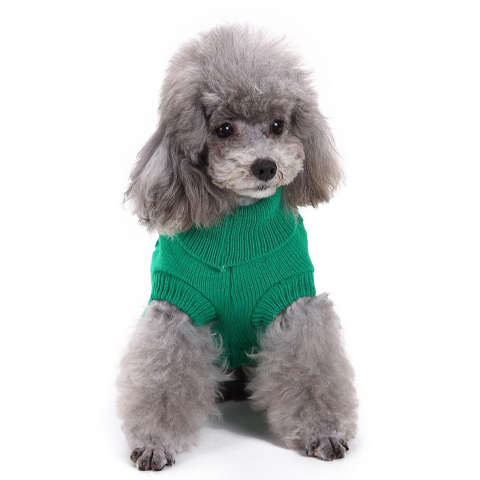 CHBORCHICEN suéter para perro pequeño verde lateral ajuste suave para libertad de movimiento