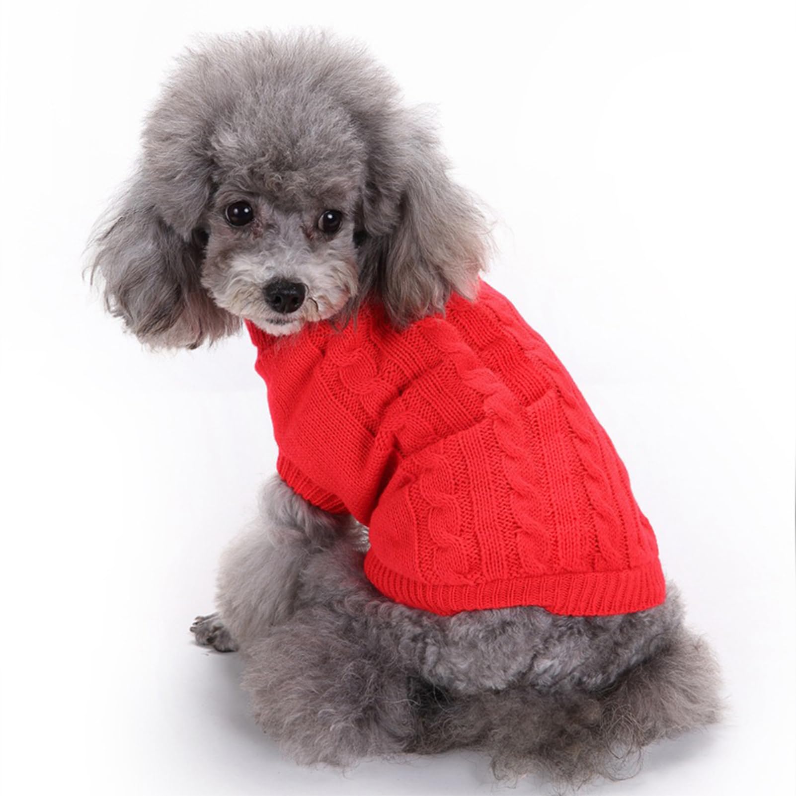 CHBORCHICEN suéter de invierno para perro, color rojo vibrante.