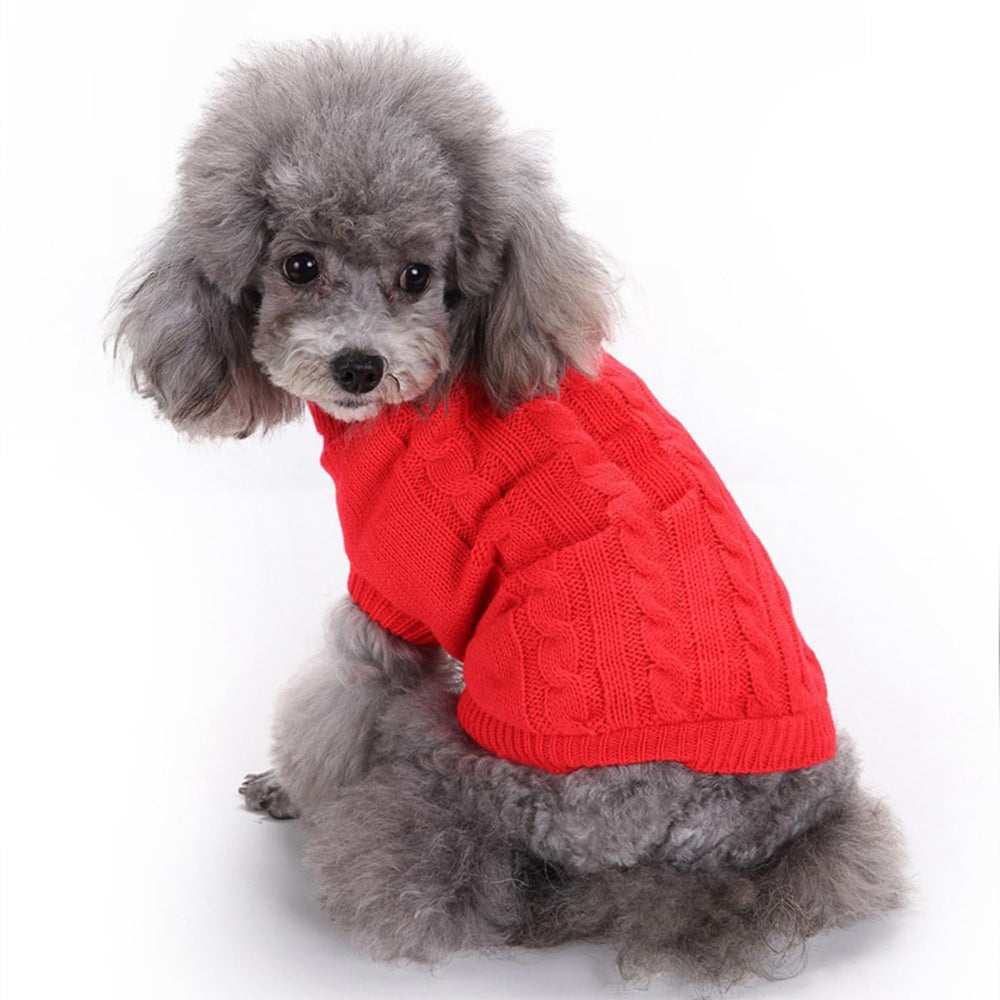 CHBORCHICEN suéter de invierno para perro, color rojo vibrante.