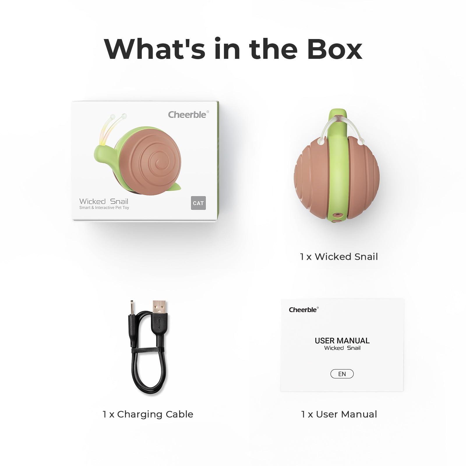 Cheerble Wicked Snail diseño de mantenimiento sencillo para limpieza rápida.