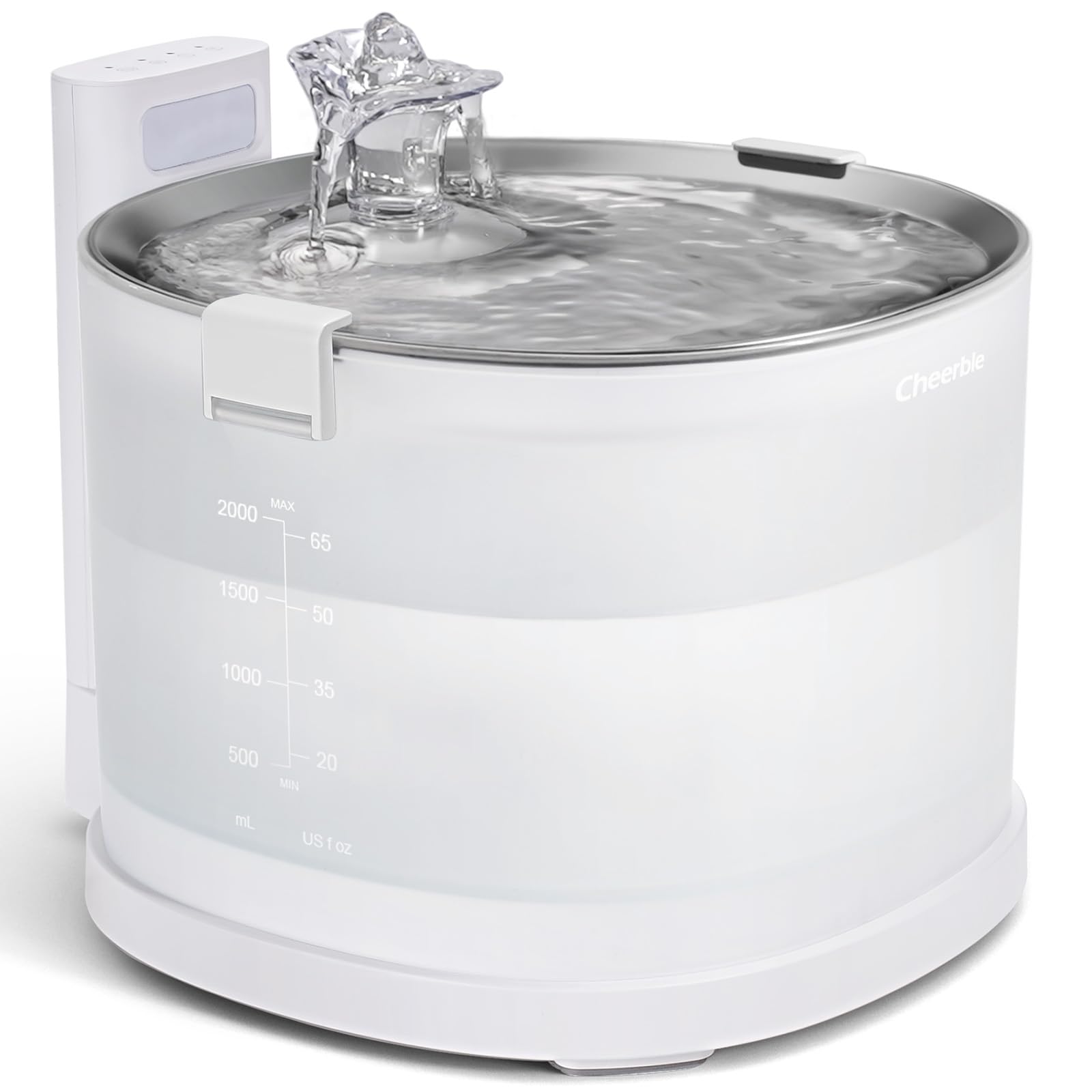 Cheerble Elfin E1+ fuente para gatos en acero inoxidable, agua fresca y filtración eficiente