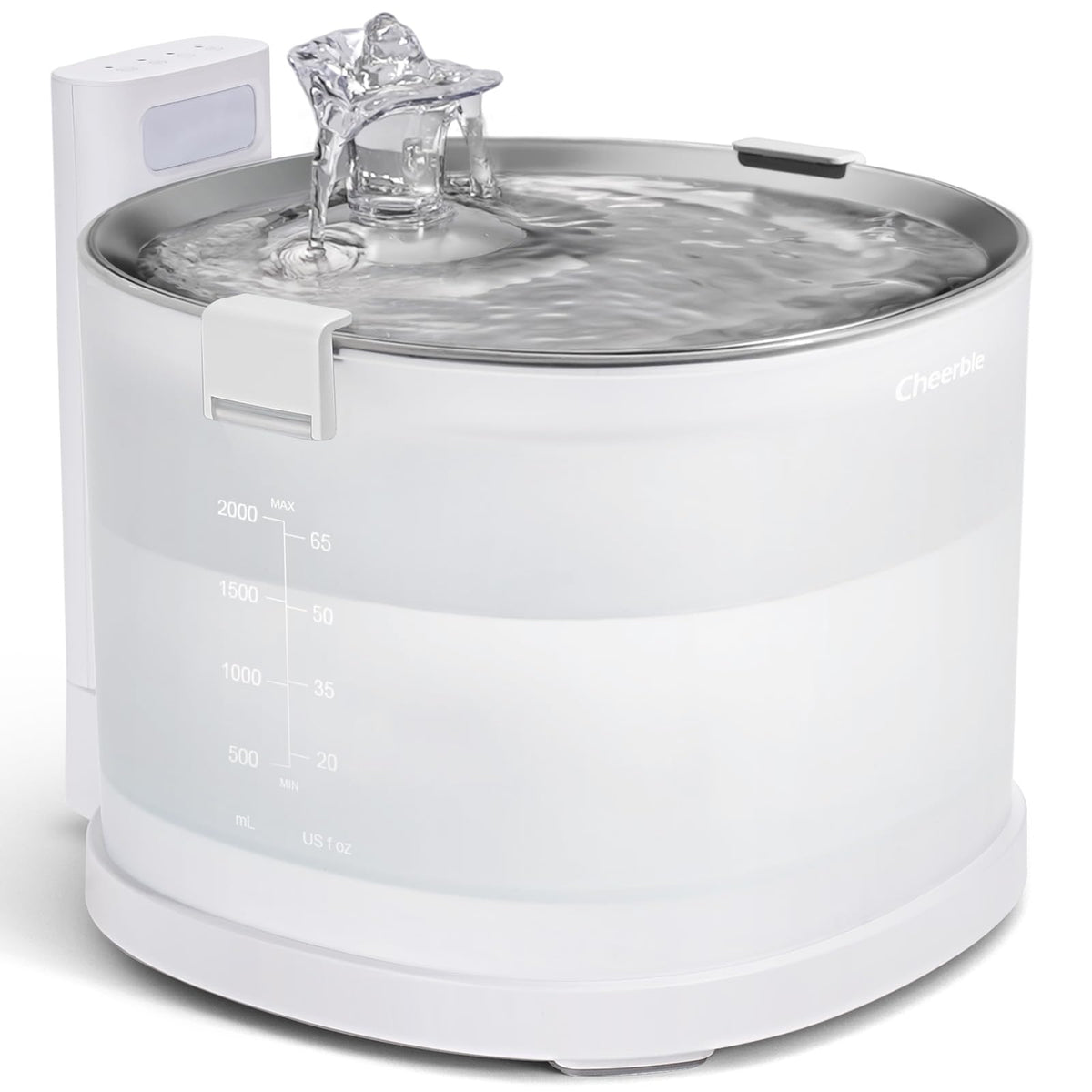 Cheerble Elfin E1+ fuente para gatos en acero inoxidable, agua fresca y filtración eficiente