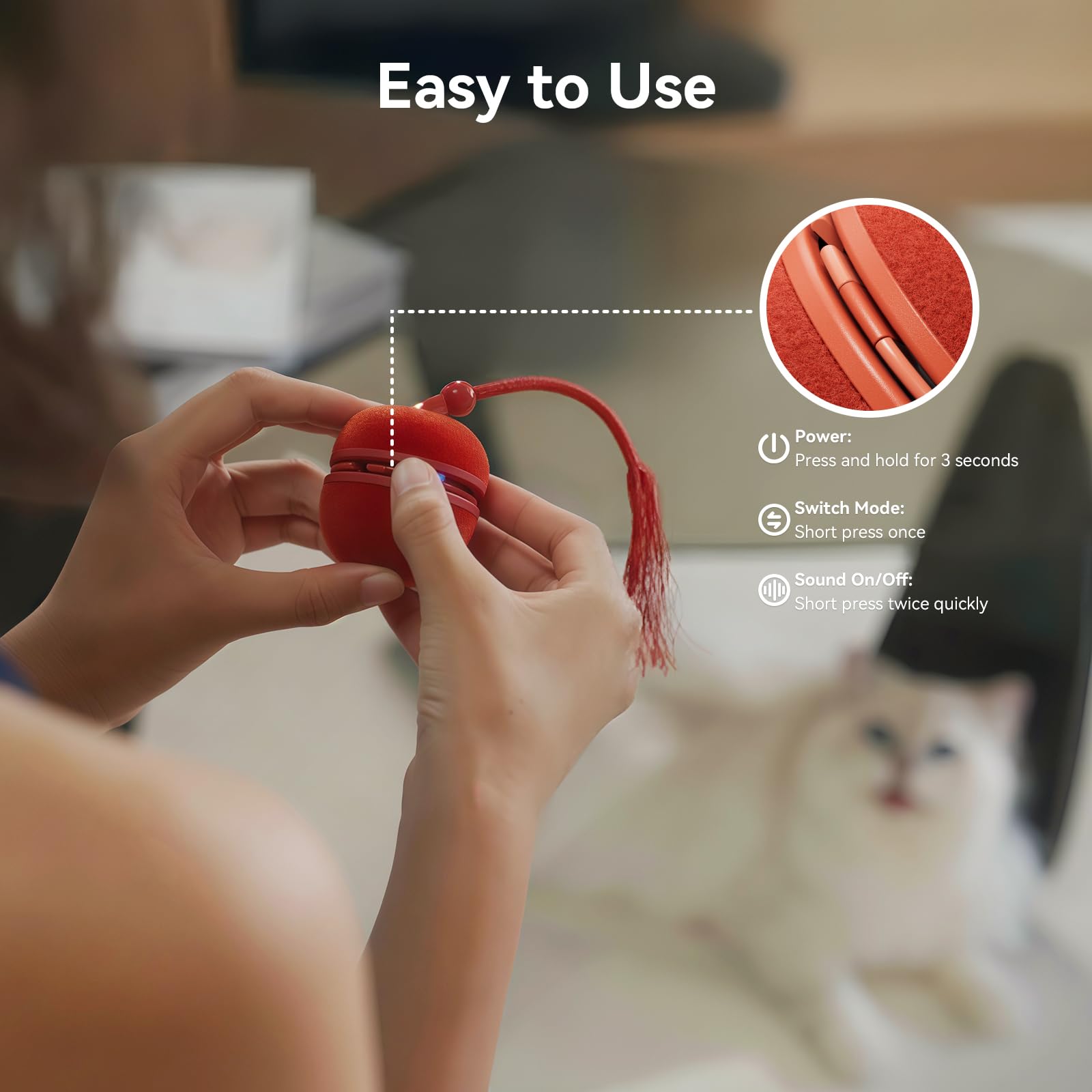 Orden de movimientos erráticos y pausas que invitan a perseguir