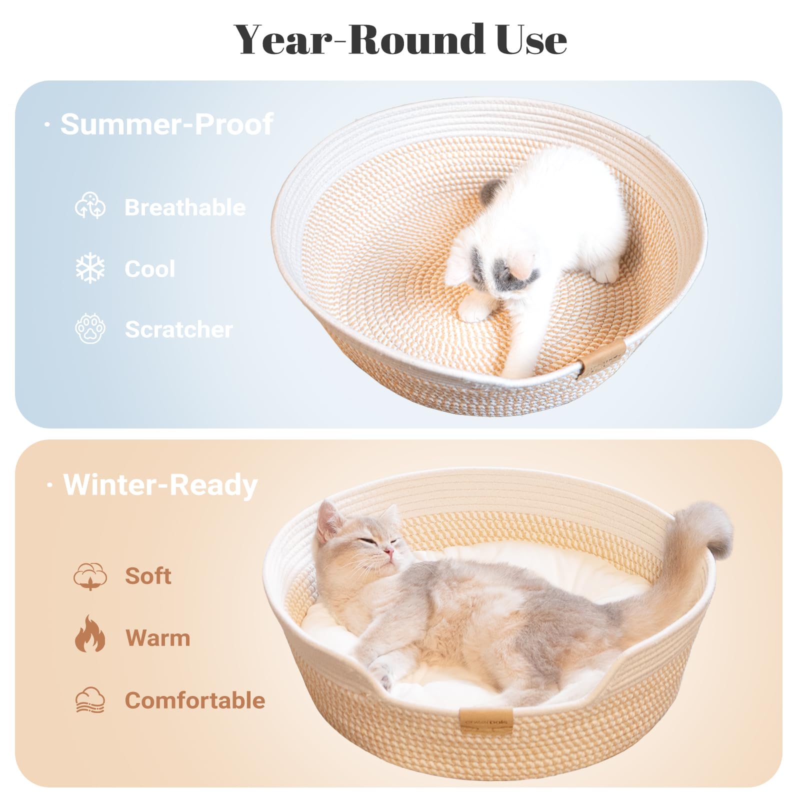 CHEERHOME PETS almohadilla interior suave, ofrece confort para siestas diarias.