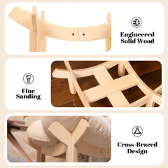 Base de madera entrecruzada Cheerhome Pets, soporte robusto para mascotas.